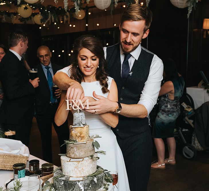 Devonshire Terrace For A Stylish Green &amp; White Wedding With Lots Of Foliage And Elegant Signage With Bride In Bespoke Pronovias And Images From Miss Gen