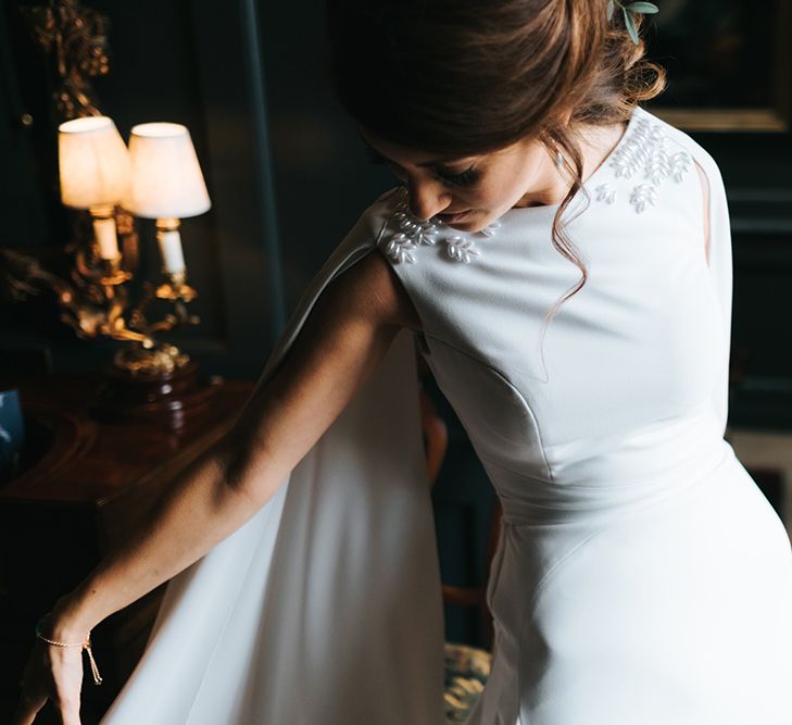 Devonshire Terrace For A Stylish Green &amp; White Wedding With Lots Of Foliage And Elegant Signage With Bride In Bespoke Pronovias And Images From Miss Gen