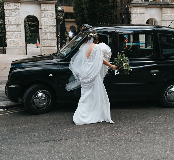 Devonshire Terrace For A Stylish Green &amp; White Wedding With Lots Of Foliage And Elegant Signage With Bride In Bespoke Pronovias And Images From Miss Gen