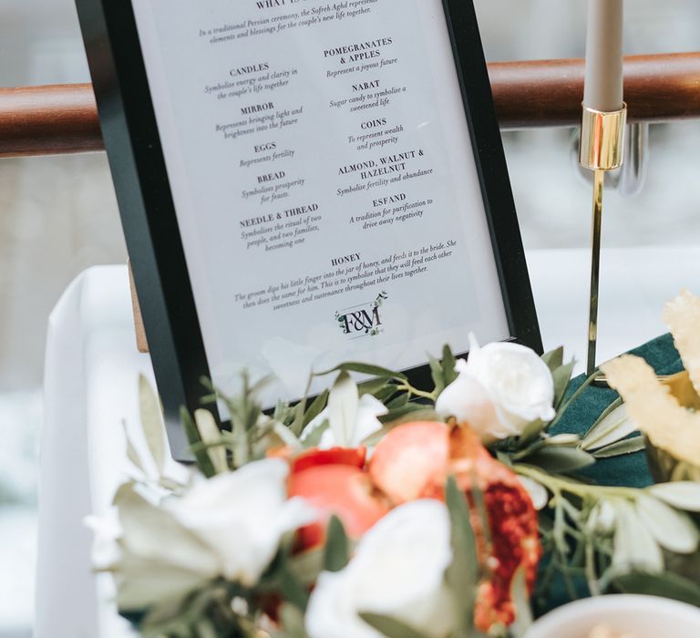 Devonshire Terrace For A Stylish Green &amp; White Wedding With Lots Of Foliage And Elegant Signage With Bride In Bespoke Pronovias And Images From Miss Gen