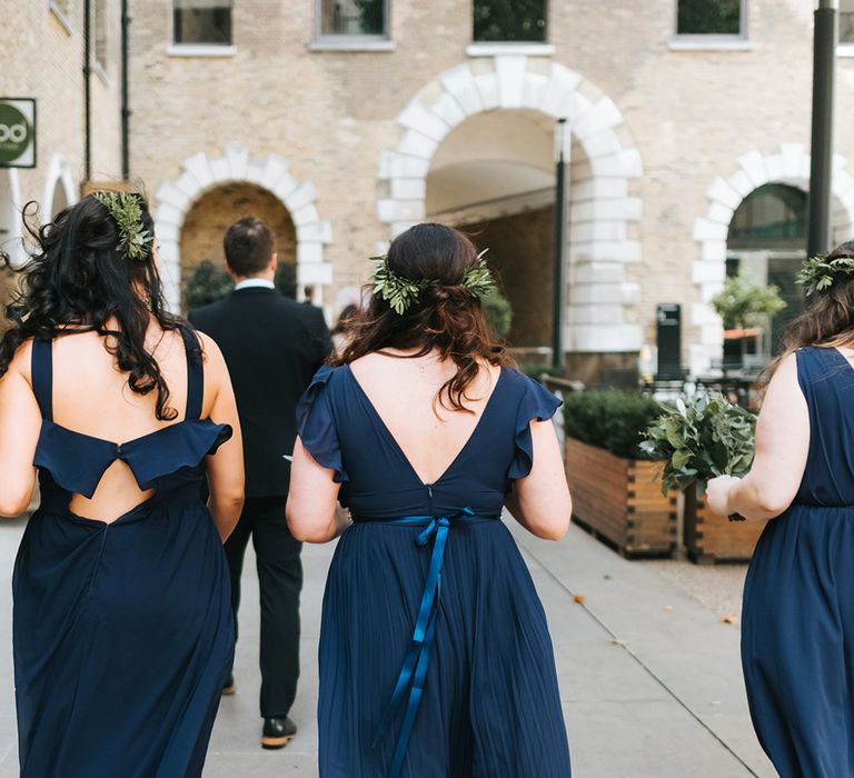 Devonshire Terrace For A Stylish Green &amp; White Wedding With Lots Of Foliage And Elegant Signage With Bride In Bespoke Pronovias And Images From Miss Gen