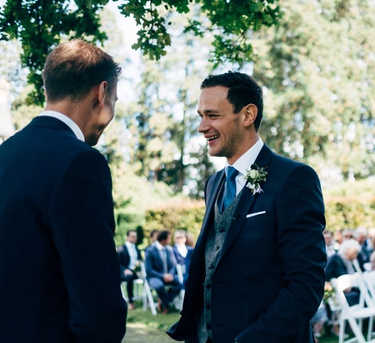 Groomsmen in Next Suits | Outdoor Ceremony & Rustic Wedding at Patricks Barn, Sussex | Dale Weeks Photography | Love Filmed