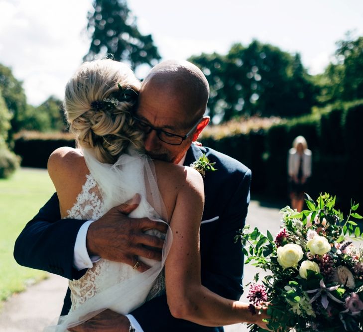 Bride in Watters Peyton Top & Gracia Skirt Bridal Separates | Outdoor Ceremony & Rustic Wedding at Patricks Barn, Sussex | Dale Weeks Photography | Love Filmed