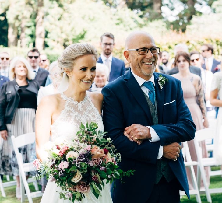 Bridal Entrance Watters Peyton Top & Gracia Skirt Bridal Separates | Outdoor Ceremony & Rustic Wedding at Patricks Barn, Sussex | Dale Weeks Photography | Love Filmed