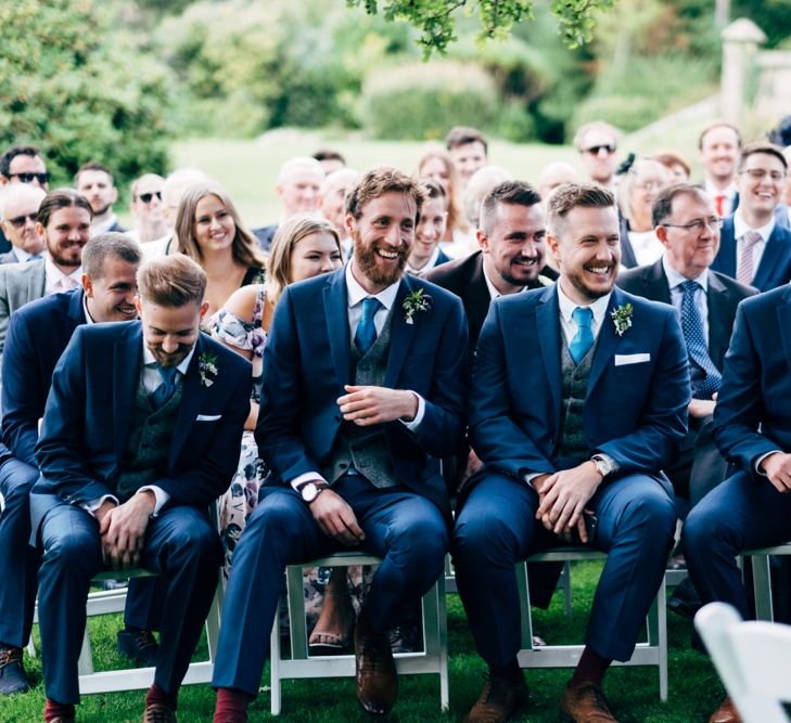 Outdoor Wedding Ceremony | Groomsmen in Next Suits | Rustic Wedding at Patricks Barn, Sussex | Dale Weeks Photography | Love Filmed