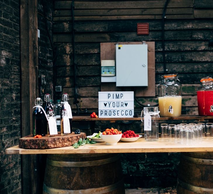 Pimp You Prosecco | Outdoor Ceremony & Rustic Wedding at Patricks Barn, Sussex | Dale Weeks Photography | Love Filmed