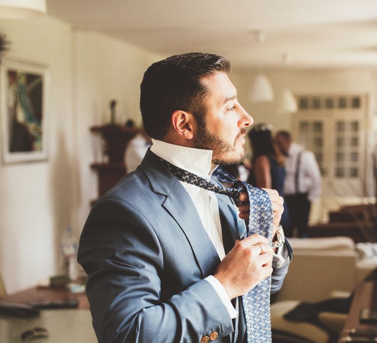 Groom Getting Ready For Wedding