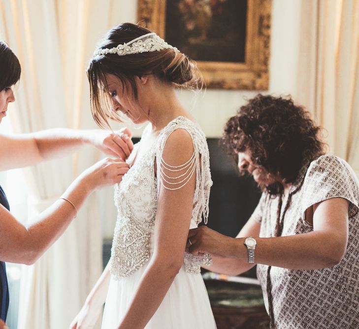 Embellished Anna Campbell Wedding Dress