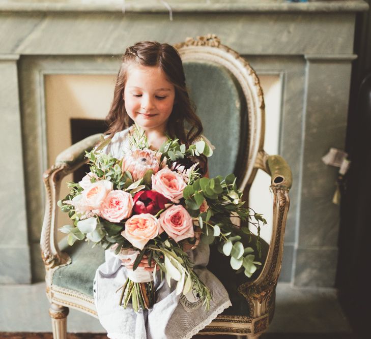 Wedding Bouquet With Pink Roses