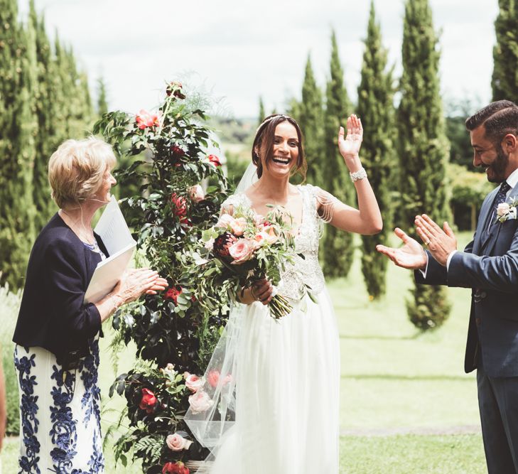 French Chateau Wedding With Outdoor Wedding Ceremony