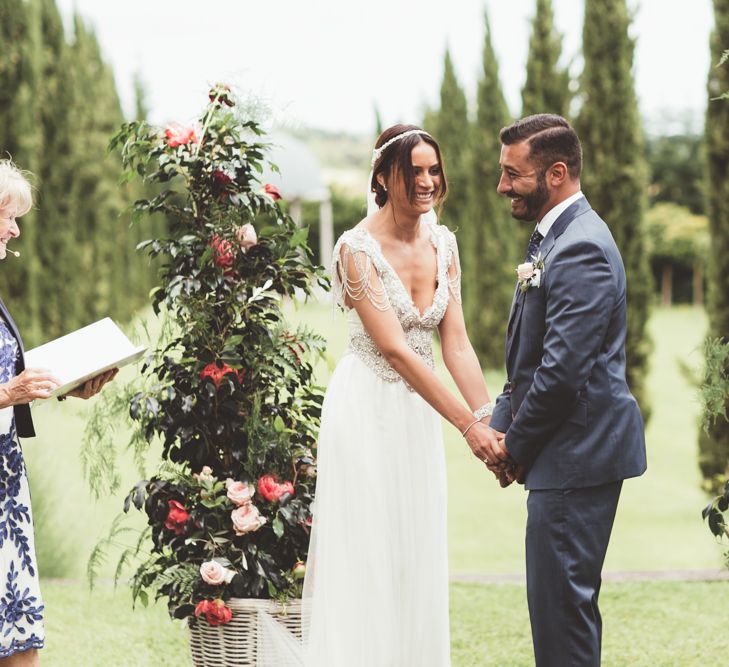 French Chateau Wedding With Outdoor Wedding Ceremony