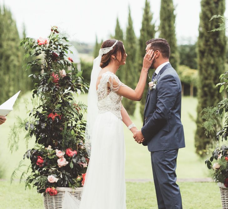 French Chateau Wedding With Outdoor Wedding Ceremony