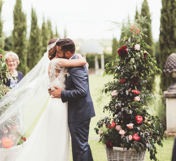 French Chateau Wedding With Outdoor Wedding Ceremony