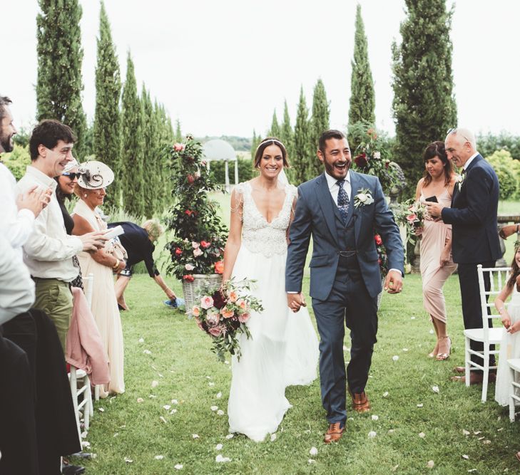 French Chateau Wedding With Outdoor Wedding Ceremony