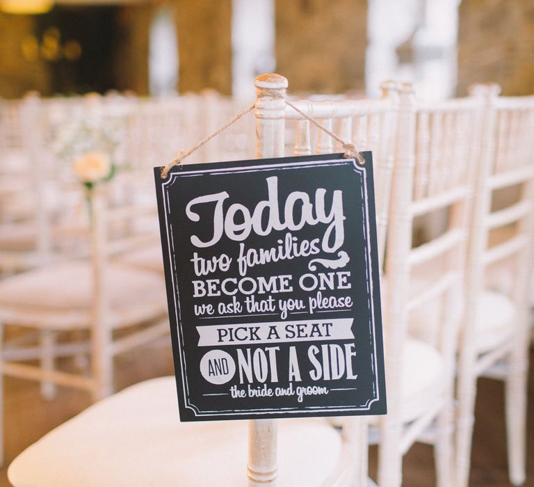 Chalkboard Wedding Sign