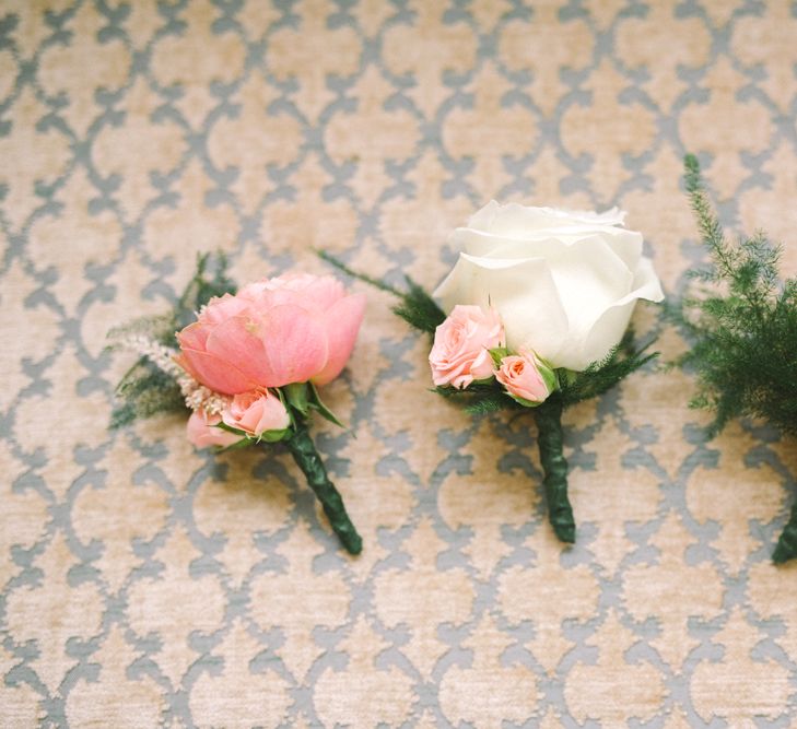 Pastel Rose Buttonholes