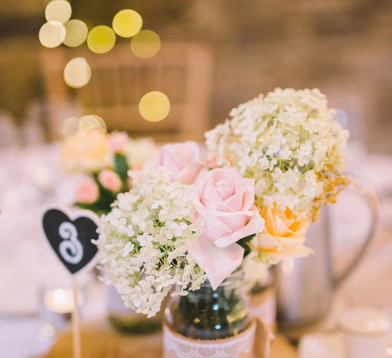 DIY Jars Filled with Pastel Flowers