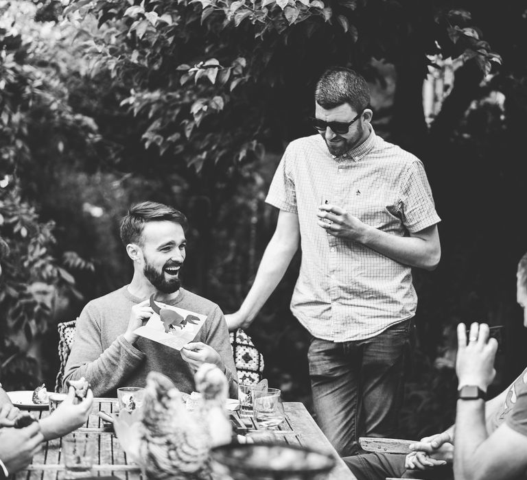 Groomsmen Wedding Morning Preparations | Bright At Home Tipi Wedding | Barney Walters Photography