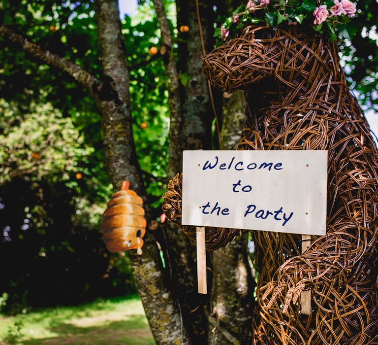 Wedding Sign | Bright At Home Tipi Wedding | Barney Walters Photography