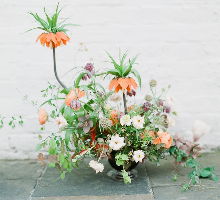 Stunning Floral Arrangement For Wedding With Fritillary