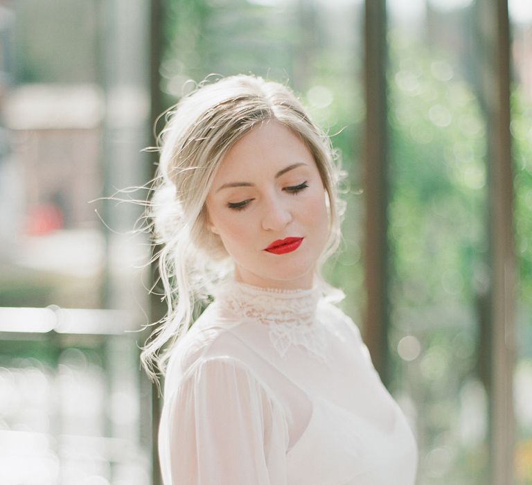 Sky Blue & Coral Wedding Inspiration For An Elegant Shoot In A Glasshouse At The Bombay Sapphire Distillery With Images From Julie Michaelsen Photography