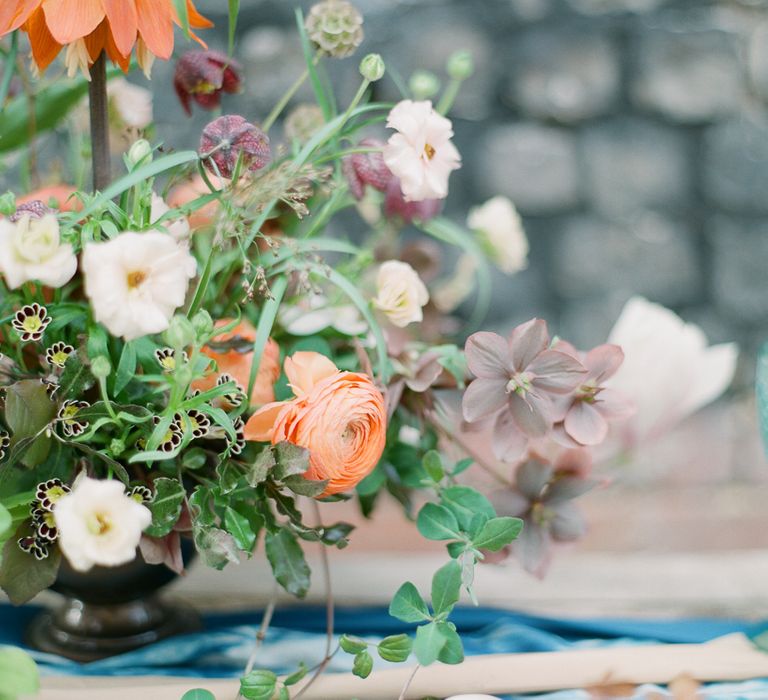 Sky Blue & Coral Wedding Inspiration For An Elegant Shoot In A Glasshouse At The Bombay Sapphire Distillery With Images From Julie Michaelsen Photography