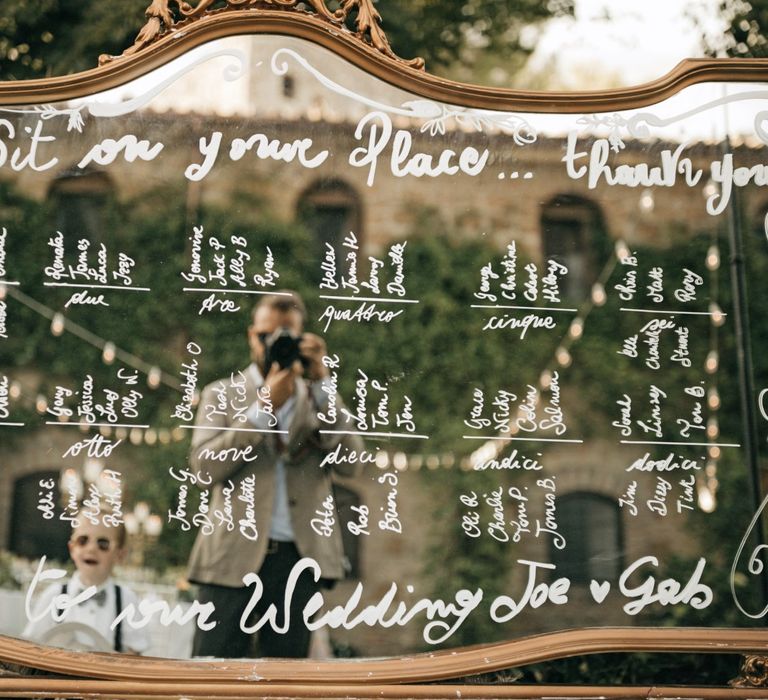 Mirror Table Plan For Wedding