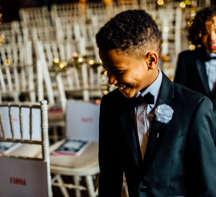 Page Boy In Black Tie Image by Michelle Wood Photographer