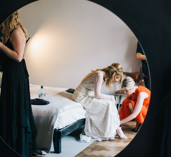 Bride Getting Ready For Wedding Day