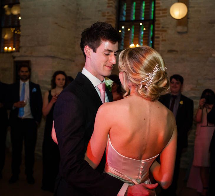 First Dance | Bride in Sassi Holford Grace Wedding Dress | Groom in Traditional Oliver Brown Tailored Suit | Blink Photography