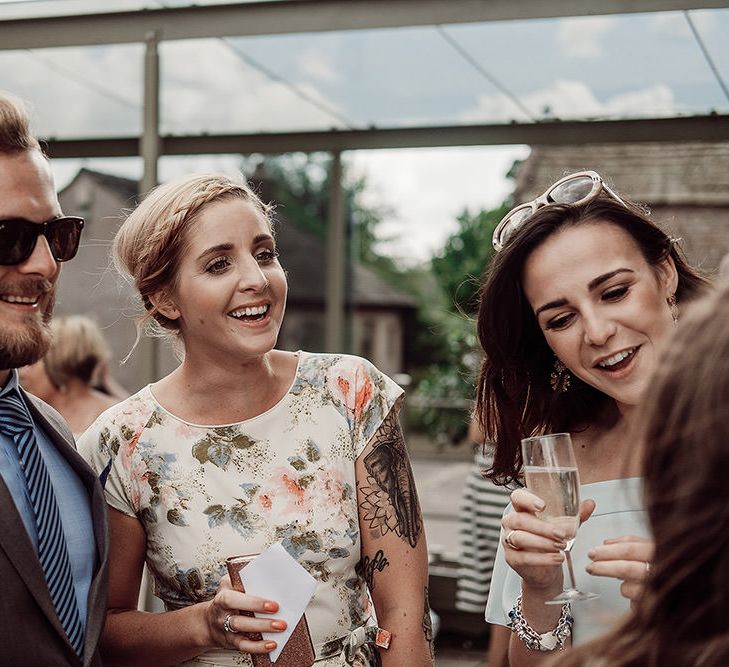 Wedding Guests at The Ashes Barns Staffordshire