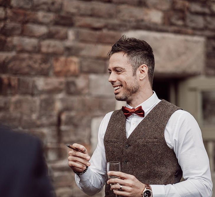 Groom in Wool Blend ASOS Waistcoat