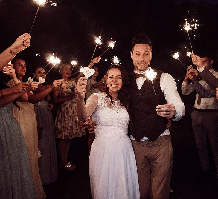 Bride & Groom Sparkler moment