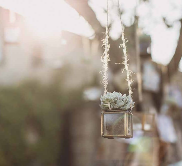 Hanging Tea Lights // Rustic Luxe Wedding In Tuscany Styled By The Wedding Of My Dreams With Flowers By Passion For Flowers Anna Campbell Bride Images & Film From WE ARE // THE CLARKES