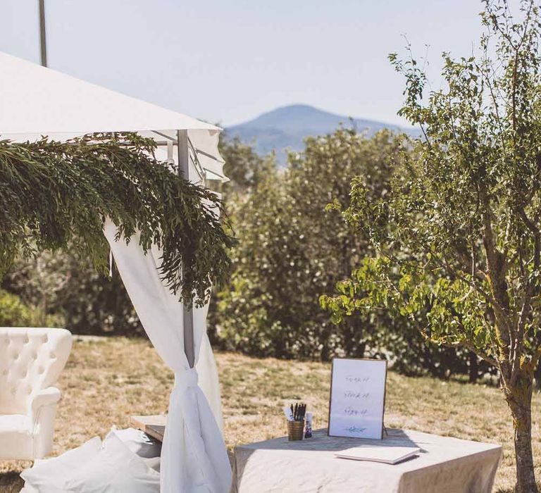 Outdoor Seating Area Destination Wedding // Rustic Luxe Wedding In Tuscany Styled By The Wedding Of My Dreams With Flowers By Passion For Flowers Anna Campbell Bride Images & Film From WE ARE // THE CLARKES