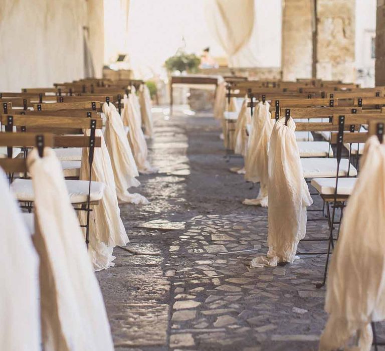 Italian Wedding Ceremony // Rustic Luxe Wedding In Tuscany Styled By The Wedding Of My Dreams With Flowers By Passion For Flowers Anna Campbell Bride Images & Film From WE ARE // THE CLARKES