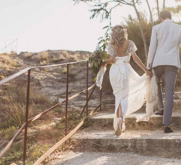 Anna Campbell Adelaide Wedding Dress // Rustic Luxe Wedding In Tuscany Styled By The Wedding Of My Dreams With Flowers By Passion For Flowers Anna Campbell Bride Images & Film From WE ARE // THE CLARKES