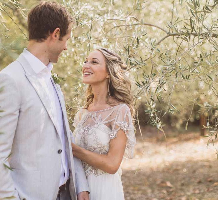 Anna Campbell Adelaide Wedding Dress // Rustic Luxe Wedding In Tuscany Styled By The Wedding Of My Dreams With Flowers By Passion For Flowers Anna Campbell Bride Images & Film From WE ARE // THE CLARKES