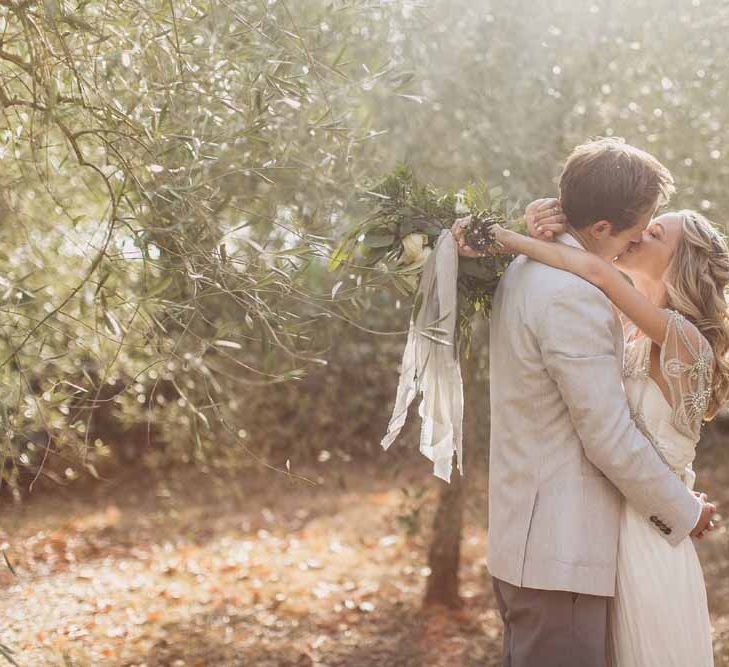 Anna Campbell Adelaide Wedding Dress // Rustic Luxe Wedding In Tuscany Styled By The Wedding Of My Dreams With Flowers By Passion For Flowers Anna Campbell Bride Images & Film From WE ARE // THE CLARKES