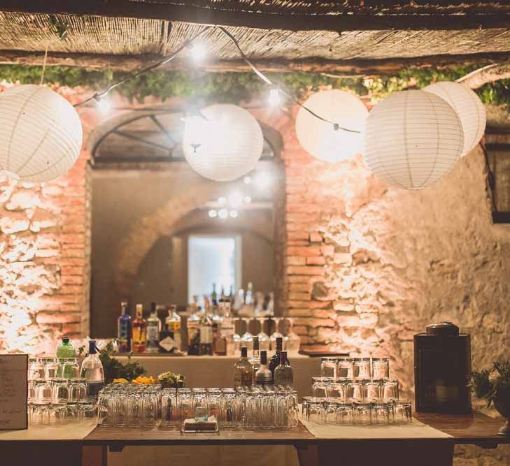 Outdoor Dining At Italian Wedding // Bridesmaids In Grey Dresses By Jenny Yoo // Rustic Luxe Wedding In Tuscany Styled By The Wedding Of My Dreams With Flowers By Passion For Flowers Anna Campbell Bride Images & Film From WE ARE // THE CLARKES