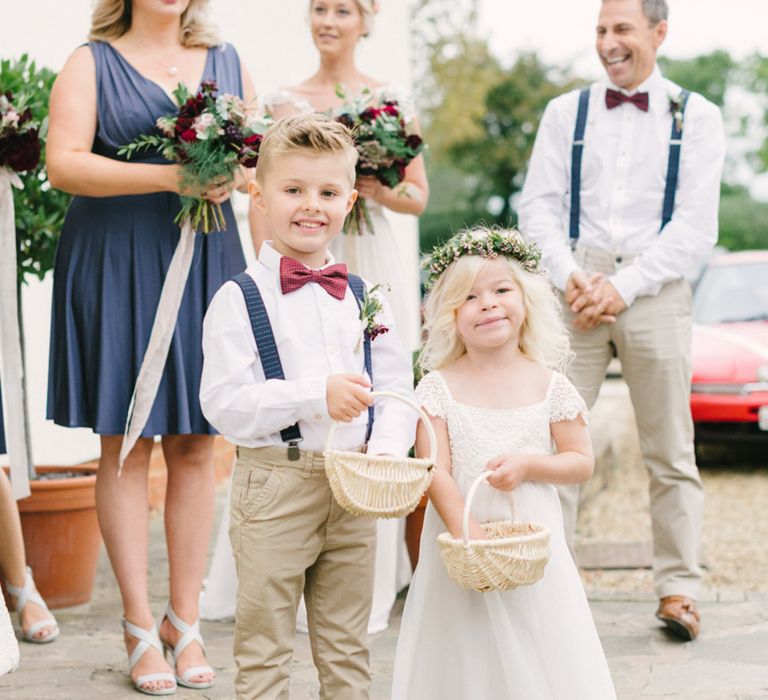 Flower Girl & Page Boy In Rustic Countryside Outfits Image by Hannah Duffy Photography