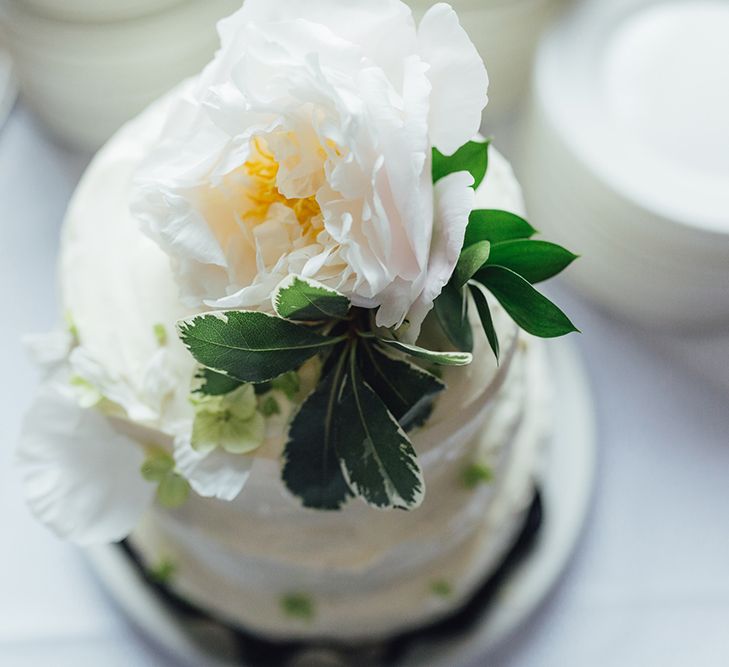 Wedding Cake With White Buttercream Icing