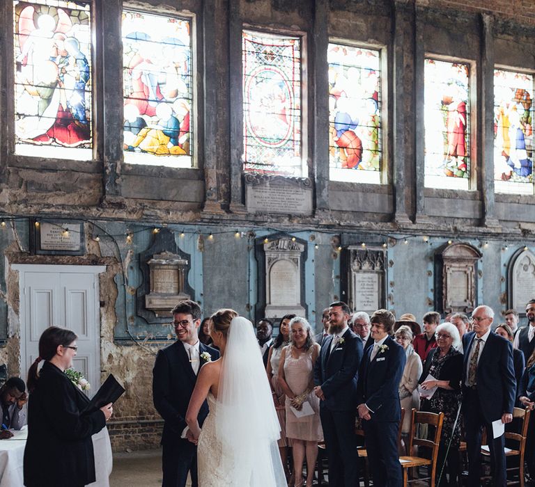 Stylish Wedding At One Friendly Place London With Bride In Pronovias And Groom In Paul Smith With Images From Miss Gen Photography