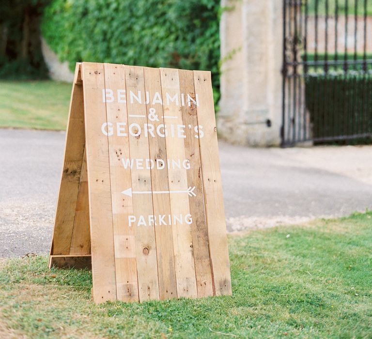 Wooden Welcome Sign For Wedding