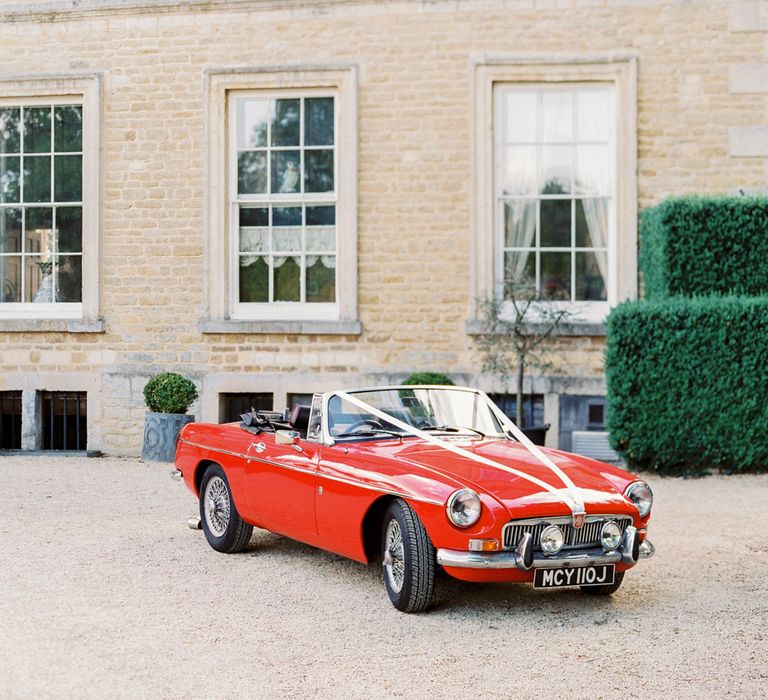 Red Vintage Wedding Car