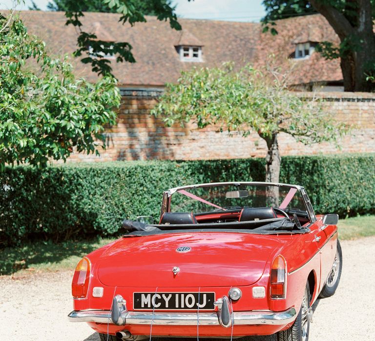 Red Vintage Wedding Car