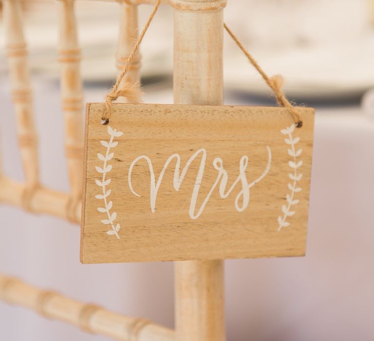 Mr &amp; Mrs Signs For Chairs