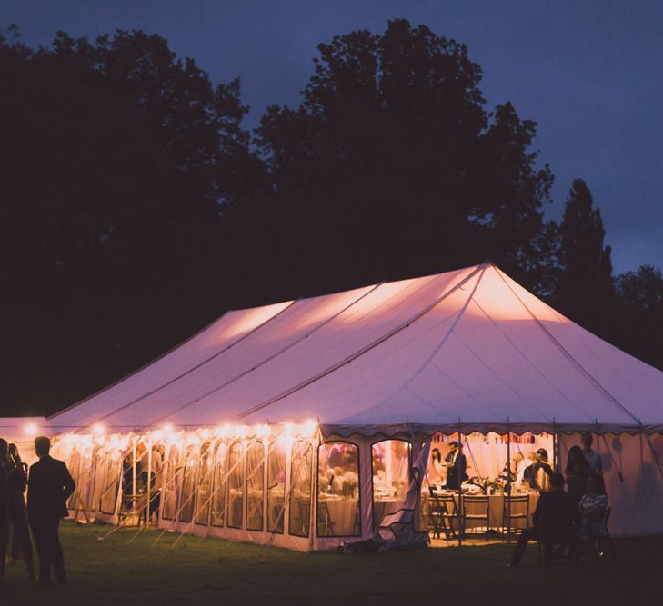 Marquee Lit Up At Nighttime