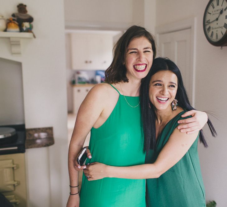 Bridesmaids in Emerald Green