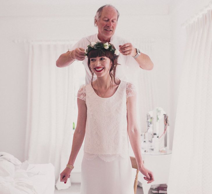 Bride Getting Ready on Wedding Morning